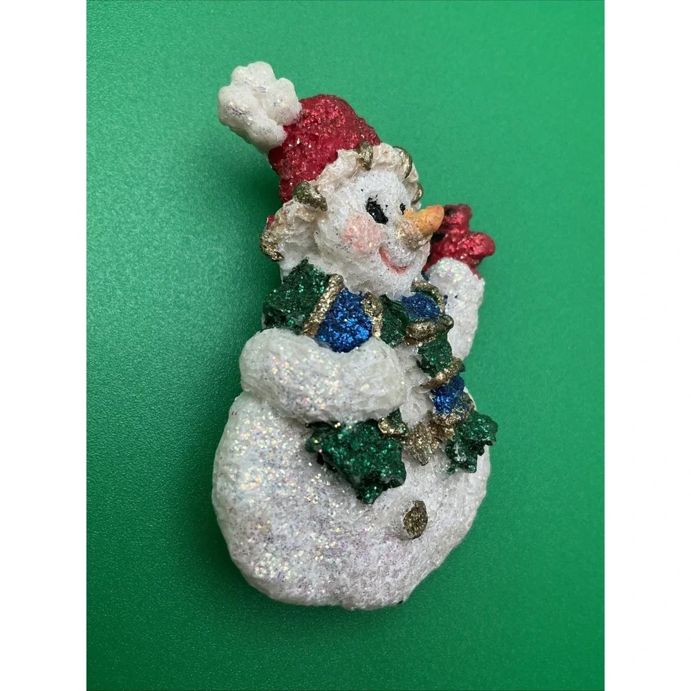 Lot of 5 Vintage Christmas Pins - 2 Snowmen,‎ Angel, Santa, Gingerbread Cookie